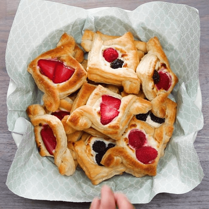Fruit and Cream Cheese Breakfast Pastries recipe image