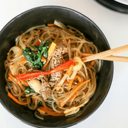 Cooked Apchae (Korean Glass Noodle Stir Fry)