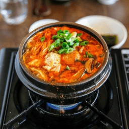 Cooked Sundubu Jjigae (Korean Spicy Soft Tofu Stew)