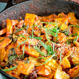 Cooked Dak Galbi (Korean Spicy Chicken Stir Fry)